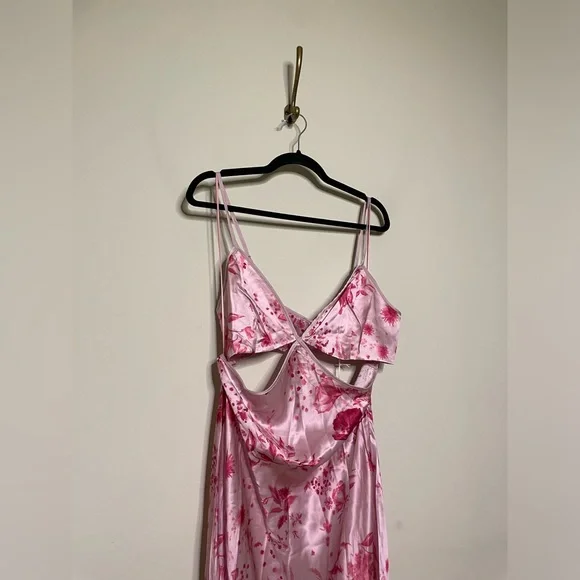 Reformation Poppies Silk Dress in Milla - threedaughtersproperties.com